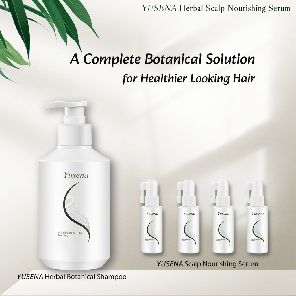 Yusena Herbal Scalp Nourishing Serum – Lightweight Botanical Scalp Care, Reduces Visible Shedding, for Minor Thinning, M-Shaped Hairlines, Diffuse Thinning,  Promotes Fuller-Looking Hair Growth for Thinning Hair, 1.2 fl. Oz